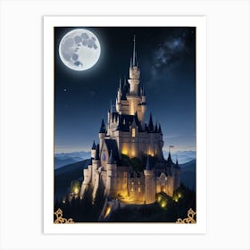 Castle At Night 4 Art Print