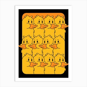 Ducks In A Row Art Print