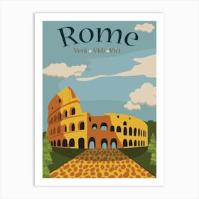 Rome, Colosseum, Italy Art Print