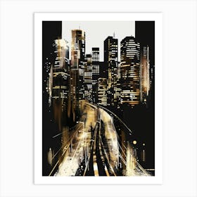 Cityscape Canvas Print 1 Art Print