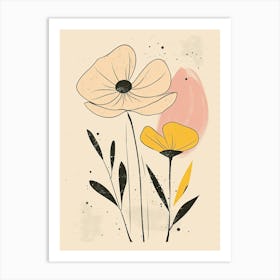 Gwangju Flower Market Boho Minimalist Style Art Print