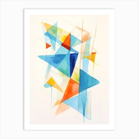 Abstract Triangles Art Print