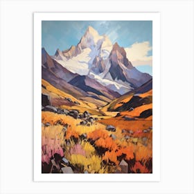 Mount Kenya Kenya 1 Mountain Painting Art Print
