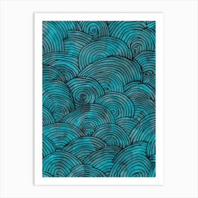 Waves Aqua Art Print