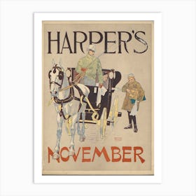 Harper's November, Edward Penfield 1 Art Print