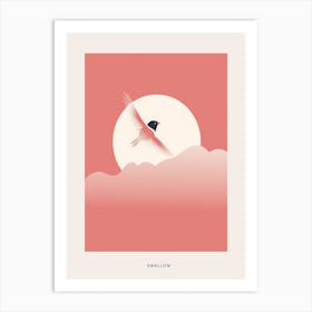 Minimalist Swallow 1 Bird Poster Art Print