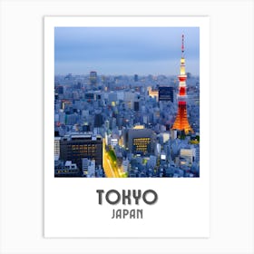 Tokyo Cityscape, Japan Art Print