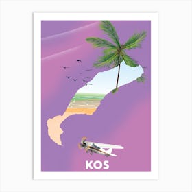 Koos Travel poster Travel poster map Art Print