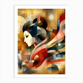 Creative Geisha Illustration 49 Art Print