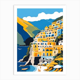 Summer In Positano Painting (135) Art Print