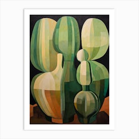 Modern Abstract Cactus Painting Hedgehog Cactus Art Print