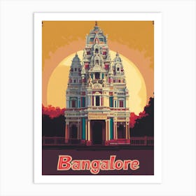 Aihrgdesign A Mid Century Modern Travel Poster For Bangalore Art Print