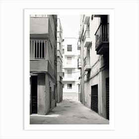 Malaga, Spain, Black And White Photography 4 Art Print