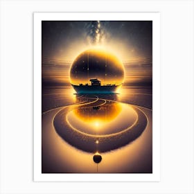 Golden Boat Art Print