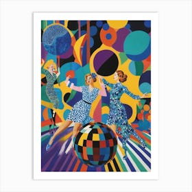 Disco Dancers Art Print