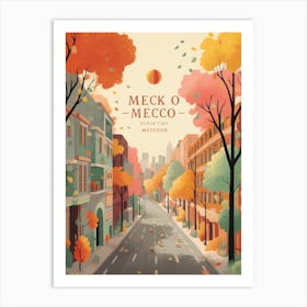 Mexico City In Autumn Fall Travel Art 2 Art Print