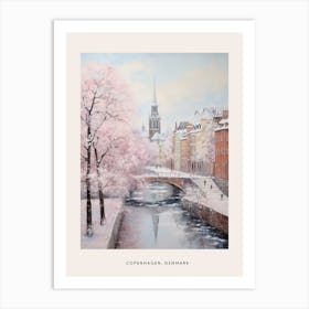 Dreamy Winter Painting Poster Copenhagen Denmark 1 Art Print