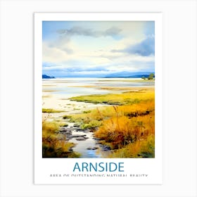 Arnside Aonb Print Area Of Outstanding Natural Beauty Art Arnside Knott Poster Cumbria Coastline Wall Decor Uk Nature Reserve Artwork 1 Art Print