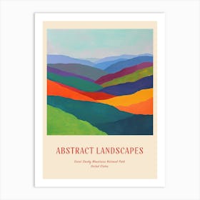 Colourful Abstract Great Smoky Mountains National Park Usa 1 Poster Art Print