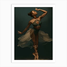 Shadow Dancing Ballerina Art Print