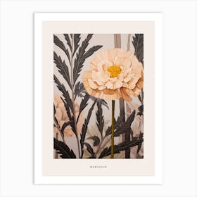 Flower Illustration Marigold 3 Poster Art Print