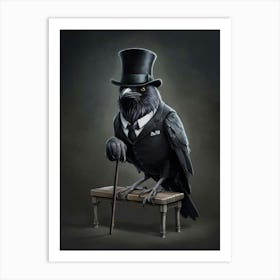 Crow painting 2 Art Print