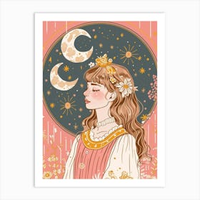 Moon Girl Art Print