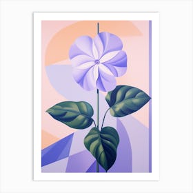 Periwinkle 4 Hilma Af Klint Inspired Pastel Flower Painting Art Print