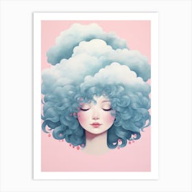 Cloudy Girl Art Print