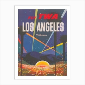 Los Angeles California Vintage Travel Poster Art Print