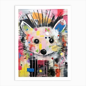 Urban Jungle Graffiti: Hedgehog's Adventure Art Print