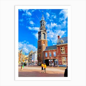 Clock Tower In Rotterdam 1 Art Print