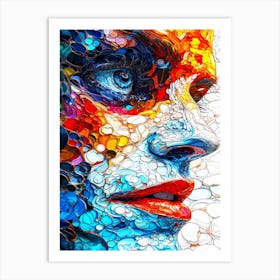 Thought Provoking - Colorful Face Art Print