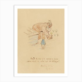 Peter Rabbit And Mr Mcgregor, Beatrix Potter Art Print