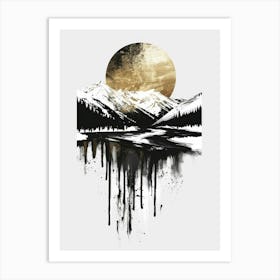 Mountains In The Snow 1 Art Print