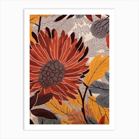 Fall Botanicals Chrysanthemum 4 Art Print