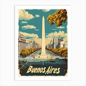 Aihrgdesign A Vintage Travel Poster Of Buenos Aires 3 Art Print