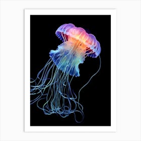 Sea Nettle Jellyfish Neon 2 Art Print