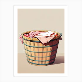 Basket Of Clothes 3 Art Print