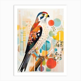 Bird Painting Collage Falcon 3 Art Print