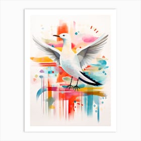 Bird Painting Collage Seagull 2 Art Print