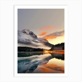 Sunrise At Lake Saskatchewan Art Print