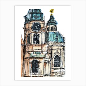 St Nicholas, Prague Art Print