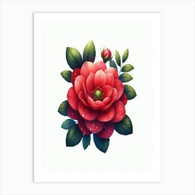 Red Rose 17 Art Print