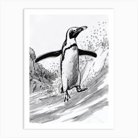 King Penguin Hauling Out Of The Water 4 Art Print