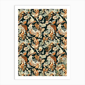 Flower Luxe London Fabrics Floral Pattern 1 Art Print