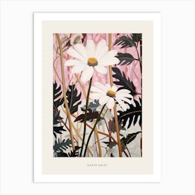 Flower Illustration Oxeye Daisy 3 Poster Art Print