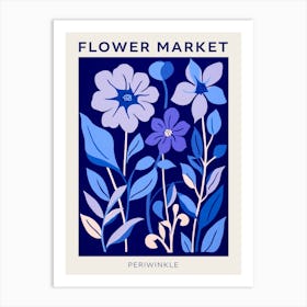 Blue Flower Market Poster Periwinkle 1 Art Print