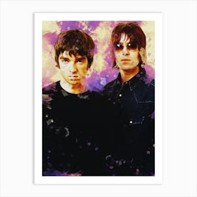 Smudge Liam And Noel Gallagher Oasis Art Print