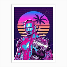 Randy Orton Raw 80s Retro Art Print